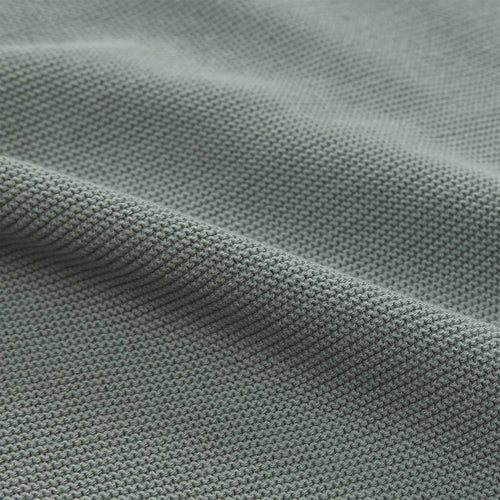 Salicos Blanket light green grey, 100% cotton | URBANARA cotton blankets