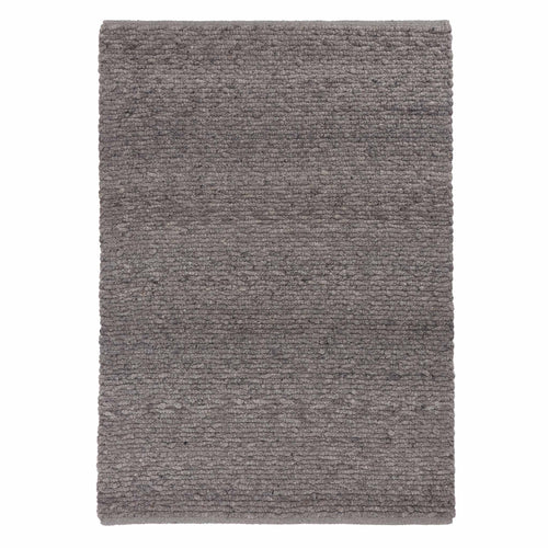 Sihora Rug grey melange, 60% wool & 40% cotton | URBANARA wool rugs