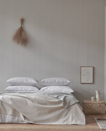 Moledo Percale Bed Linen silver grey, 100% organic cotton
