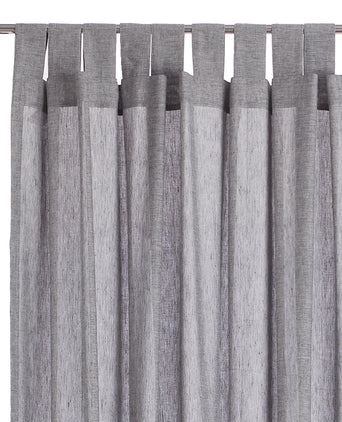 Tolosa Linen Cotton Curtain (set of 2) [Charcoal]