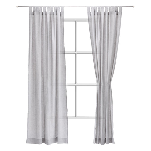 Tolosa Curtain Set light grey, 50% linen & 50% cotton