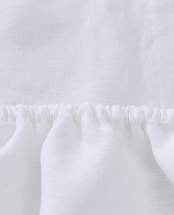 Toulon Fitted Sheet white, 100% linen