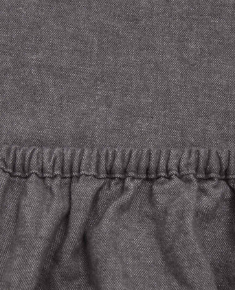 Vilar fitted sheet, stone grey, 100% organic cotton