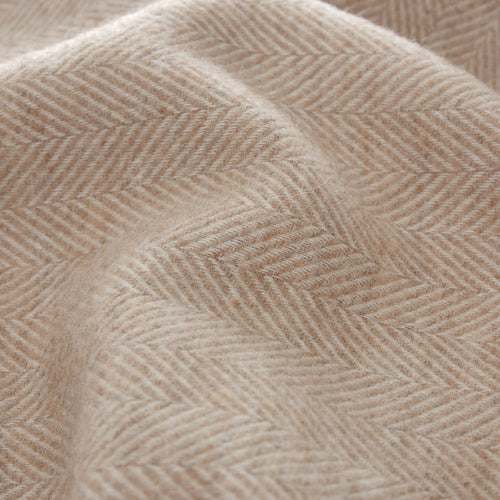 Corcovado Alpaca Blanket light brown & off-white, 50% alpaca wool & 50% merino wool | URBANARA alpaca blankets