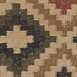 Nohar Rug rust orange & sand & olive green, 80% jute & 20% wool | Find the perfect jute rugs