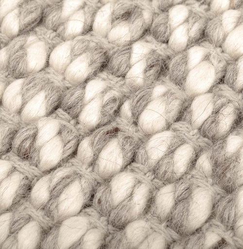 Teesta rug, light grey, 100% new wool |High quality homewares
