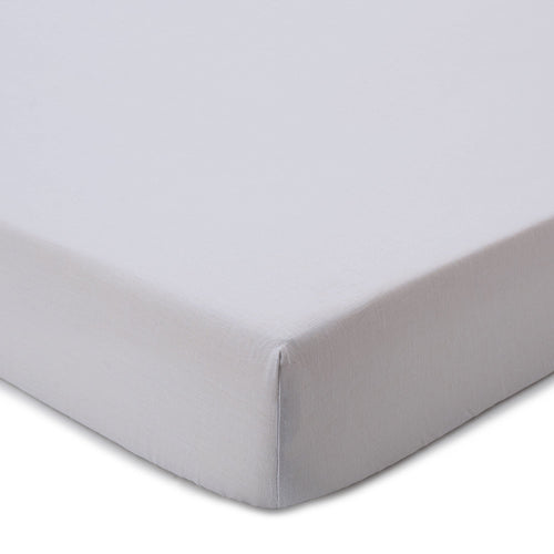 Toulon fitted sheet, light grey, 100% linen