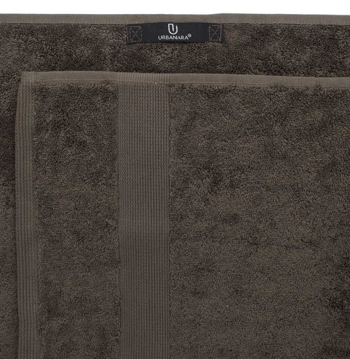 Penela hand towel, grey brown, 100% egyptian cotton | URBANARA cotton towels
