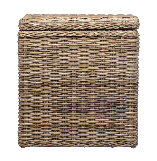 Java laundry basket, grey brown, 100% rattan & 100% cotton