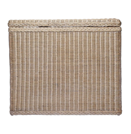 Java laundry basket, chalk white, 100% rattan & 100% cotton
