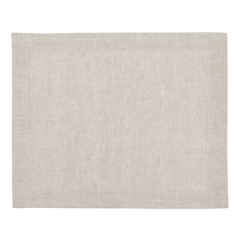Zarasai place mat, white & natural, 100% linen