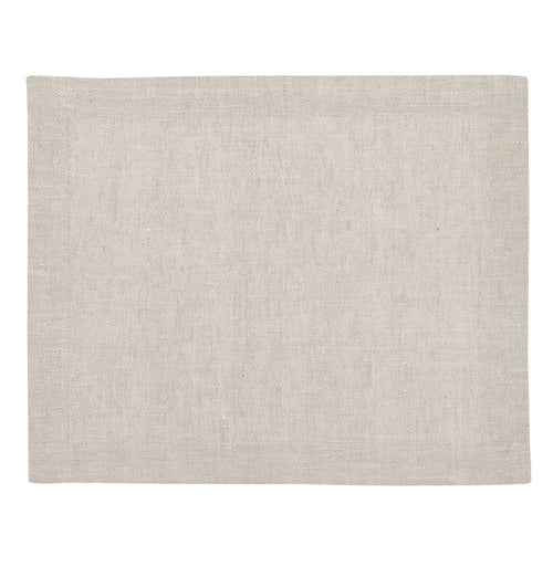 Zarasai place mat, white & natural, 100% linen