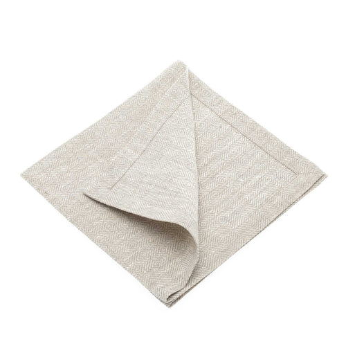 Zarasai table runner, white & natural, 100% linen |High quality homewares