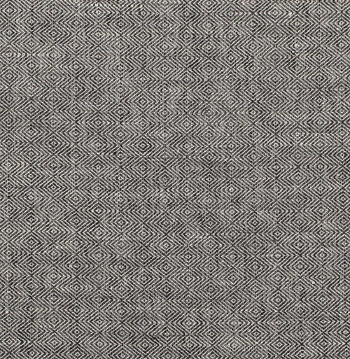 Zarasai place mat, black & white, 100% linen | URBANARA placemats