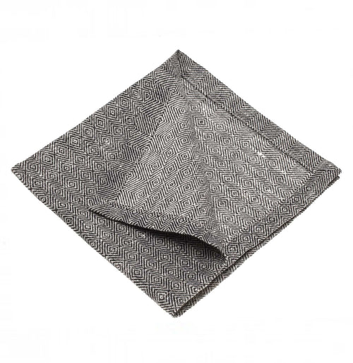 Zarasai place mat, black & white, 100% linen |High quality homewares