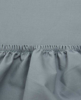 Perpignan Fitted Sheet green grey, 100% combed cotton