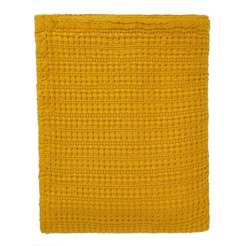 Anadia bedspread, mustard, 100% cotton