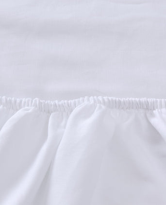 Marseille fitted sheet, white, 100% cotton