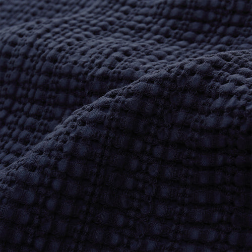 Anadia bedspread, dark blue, 100% cotton | URBANARA bedspreads & quilts