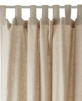 Vinstra curtain, natural & beige, 100% linen