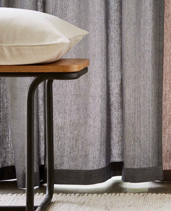 Vinstra curtain, blue & beige, 100% linen
