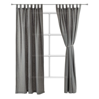 Vinstra curtain, blue & beige, 100% linen