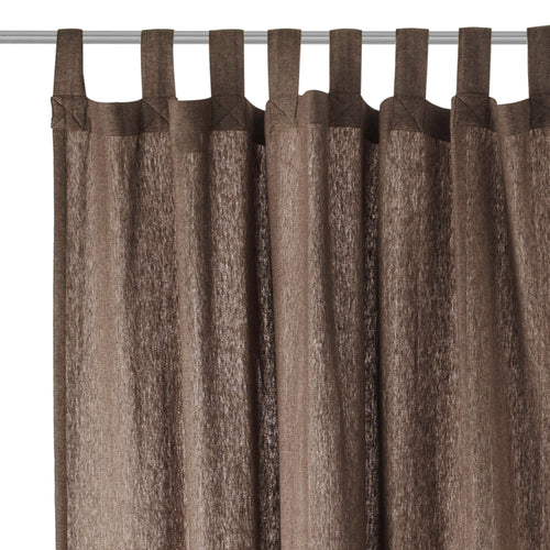 Vinstra curtain, brown & beige, 100% linen | URBANARA curtains
