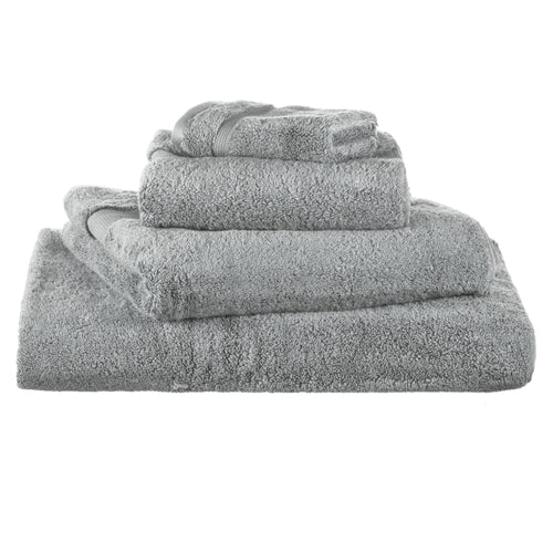 Alvito hand towel, blue grey, 100% zero twist cotton