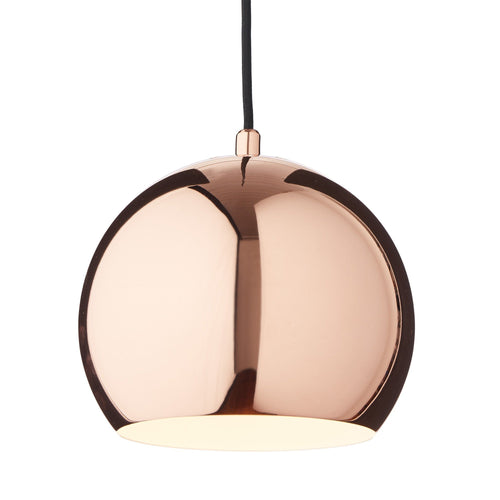 Koge pendant lamp, copper & black, 100% stainless steel | URBANARA pendant lamps