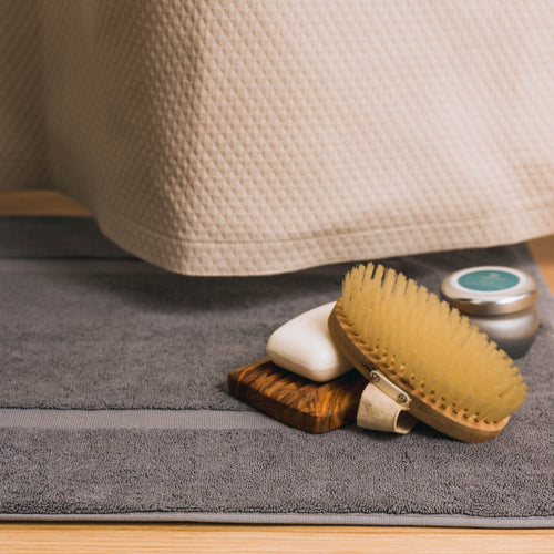 Penela bath mat, platinum grey, 100% egyptian cotton | URBANARA bath mats