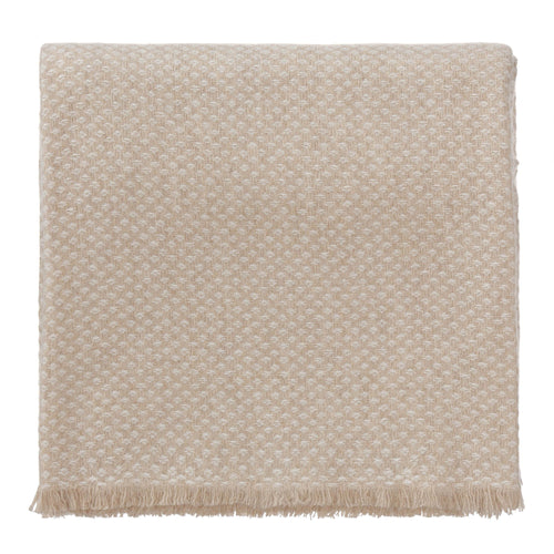 Alashan blanket, beige & cream, 100% cashmere wool