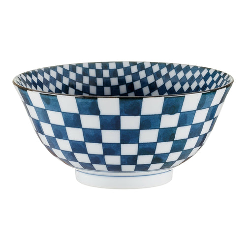 Onuma bowl, white & blue, 100% ceramic