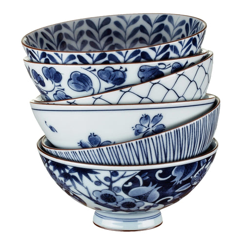Onuma bowl, white & blue, 100% ceramic |High quality homewares
