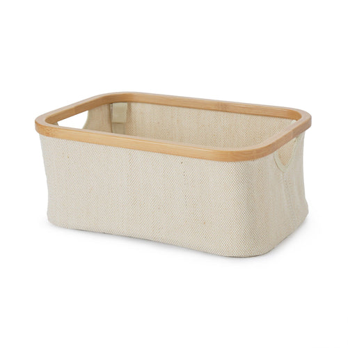 Champa storage, natural & brown, 57% linen & 43% cotton | URBANARA storage baskets