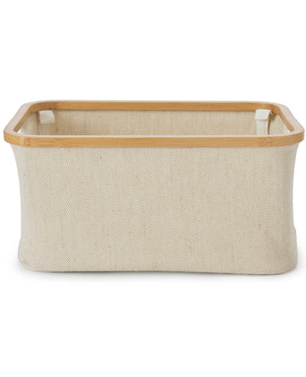 Champa storage, natural & brown, 57% linen & 43% cotton