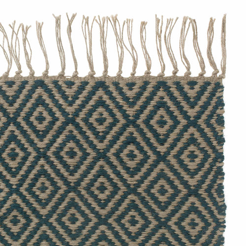 Dasheri rug, teal, 100% jute