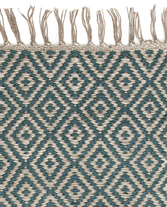 Dasheri doormat, teal, 100% jute