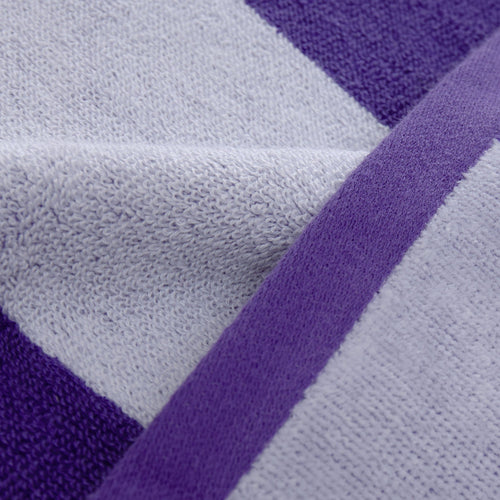 Serena beach towel, purple & white, 100% cotton |High quality homewares