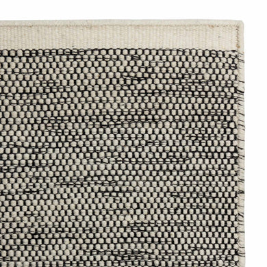 Kolong rug, off-white & black, 100% new wool