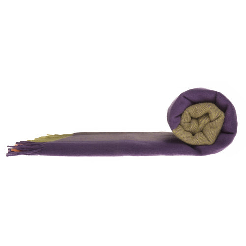 Caracas blanket, dark purple & orange, 100% merino wool | URBANARA wool blankets