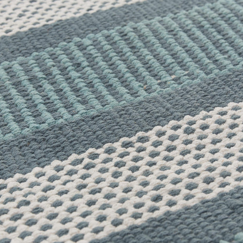 Vandani Rug green grey & light green grey & off-white, 100% cotton | URBANARA cotton rugs