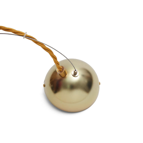 Ribe pendant lamp, light green & brass, 100% glass & 100% metal | URBANARA pendant lamps