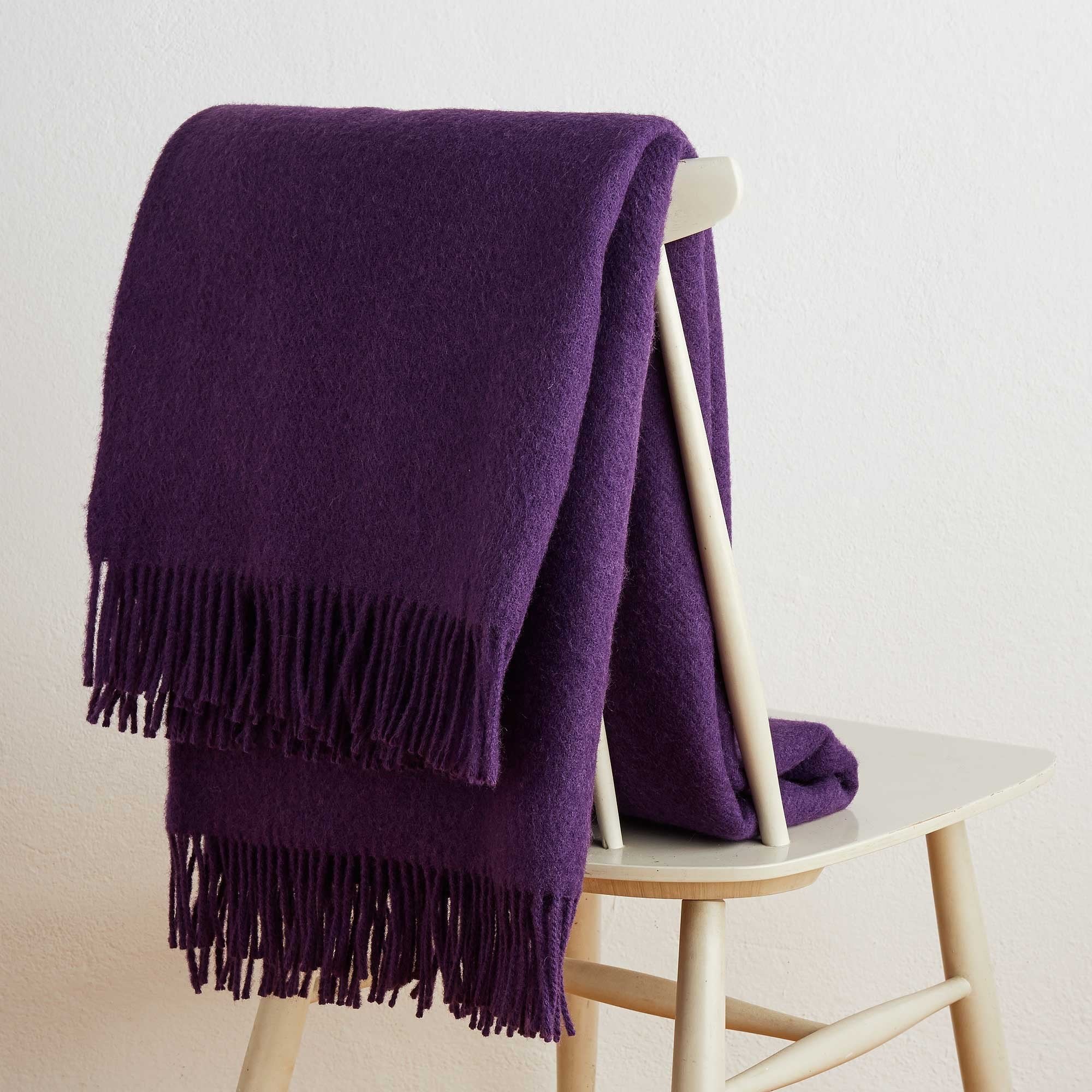 Purple outlet wool blanket