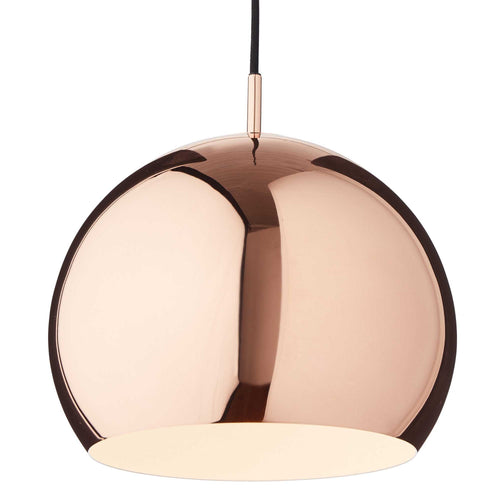 Koge pendant lamp, copper & black, 100% stainless steel | URBANARA pendant lamps