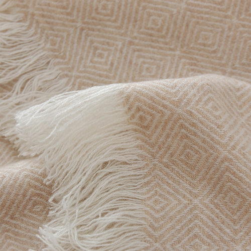 Uyuni blanket, beige & cream, 100% cashmere wool | URBANARA cashmere blankets