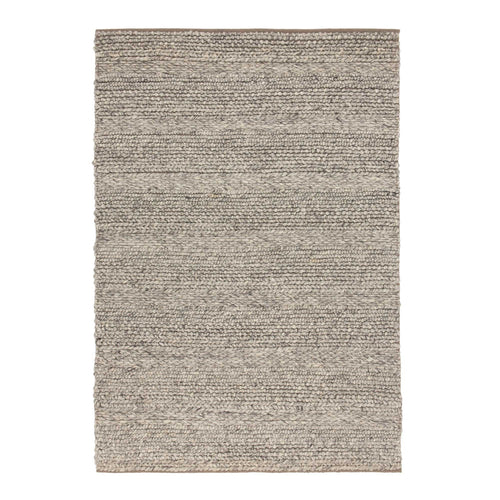 Kalgi Rug off-white & grey & light brown, 100% wool felt | URBANARA wool rugs