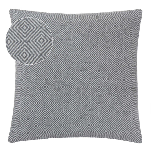 Uyuni cushion cover, charcoal & cream, 100% cashmere wool