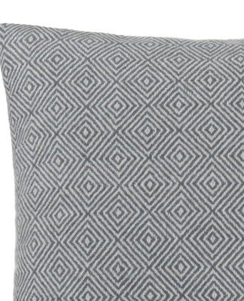 Uyuni cushion cover, charcoal & cream, 100% cashmere wool