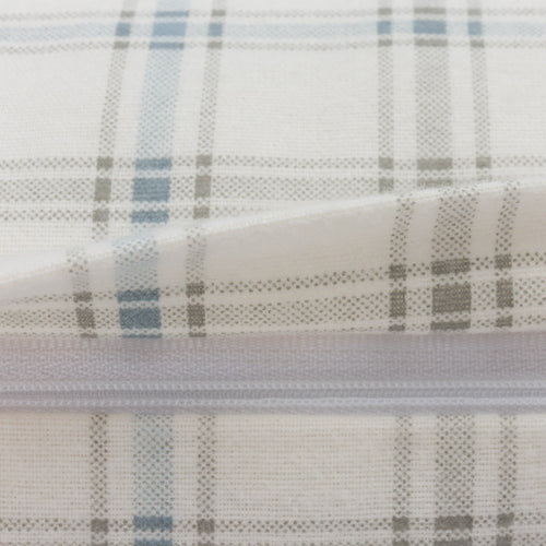 Kotja duvet cover, olive green & light grey & cream, 100% flannel | URBANARA flannel bedding