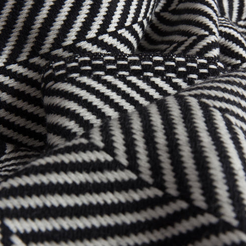 Salla blanket, black & cream, 100% new wool | URBANARA wool blankets